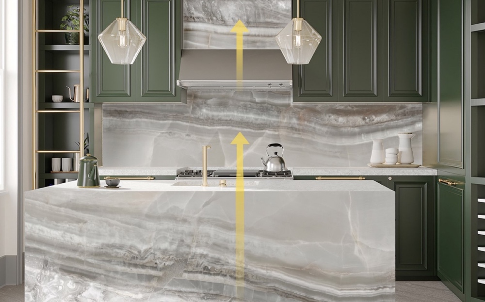 kitchen setting Costa Mesa bioquartz